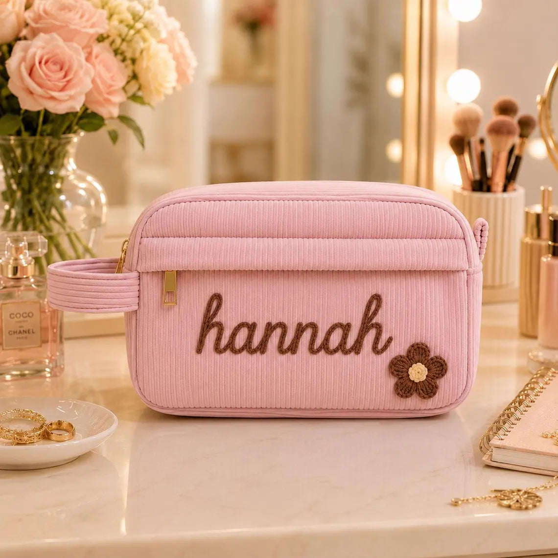 Personalized Corduroy Pencil Case with Name