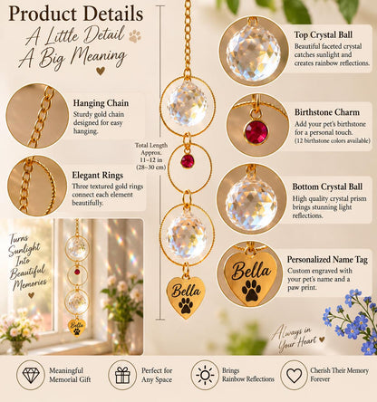 Round name tag pet memorial suncatcher - image 6