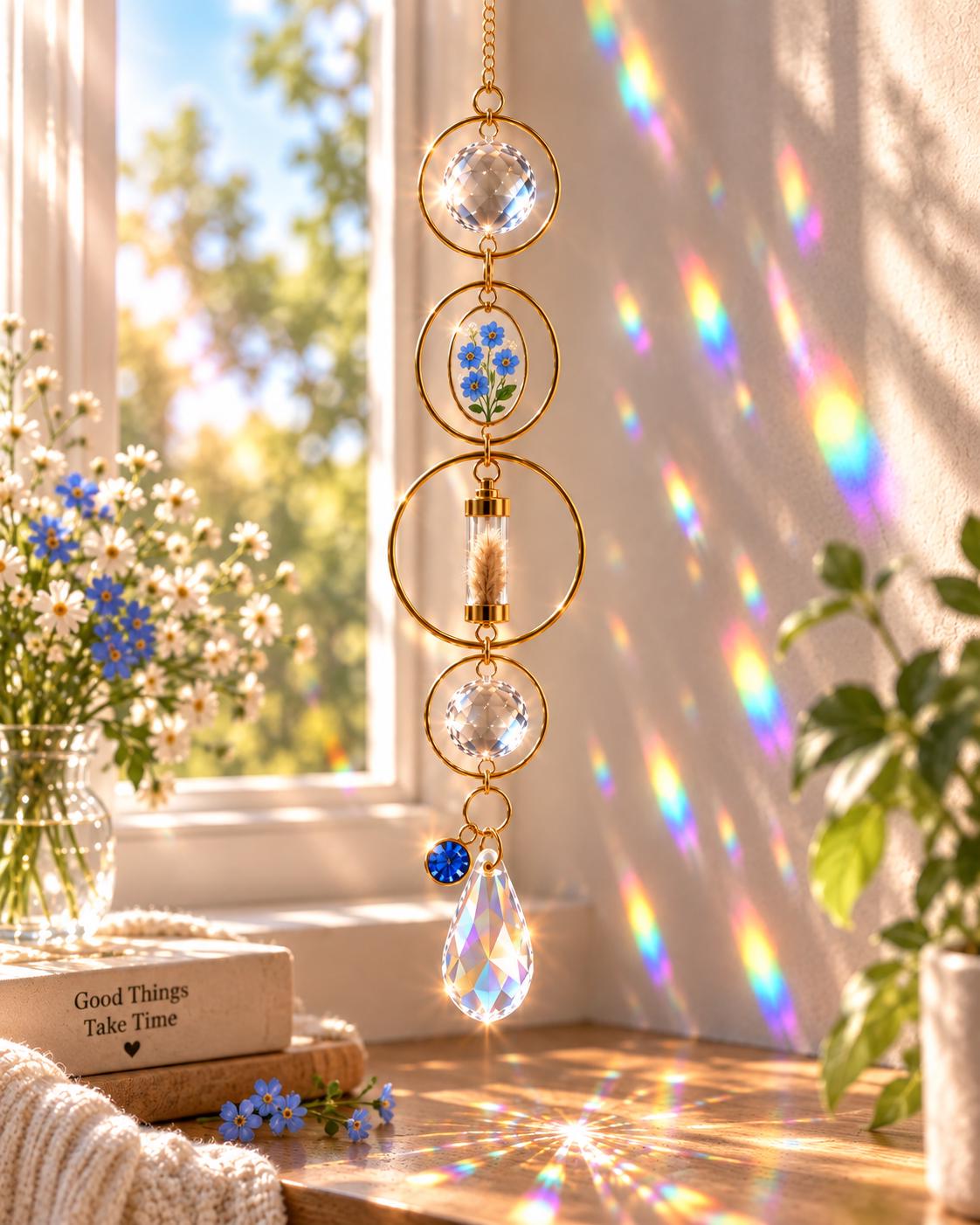 Pet memorial suncatcher with keepsake pendant - image 6
