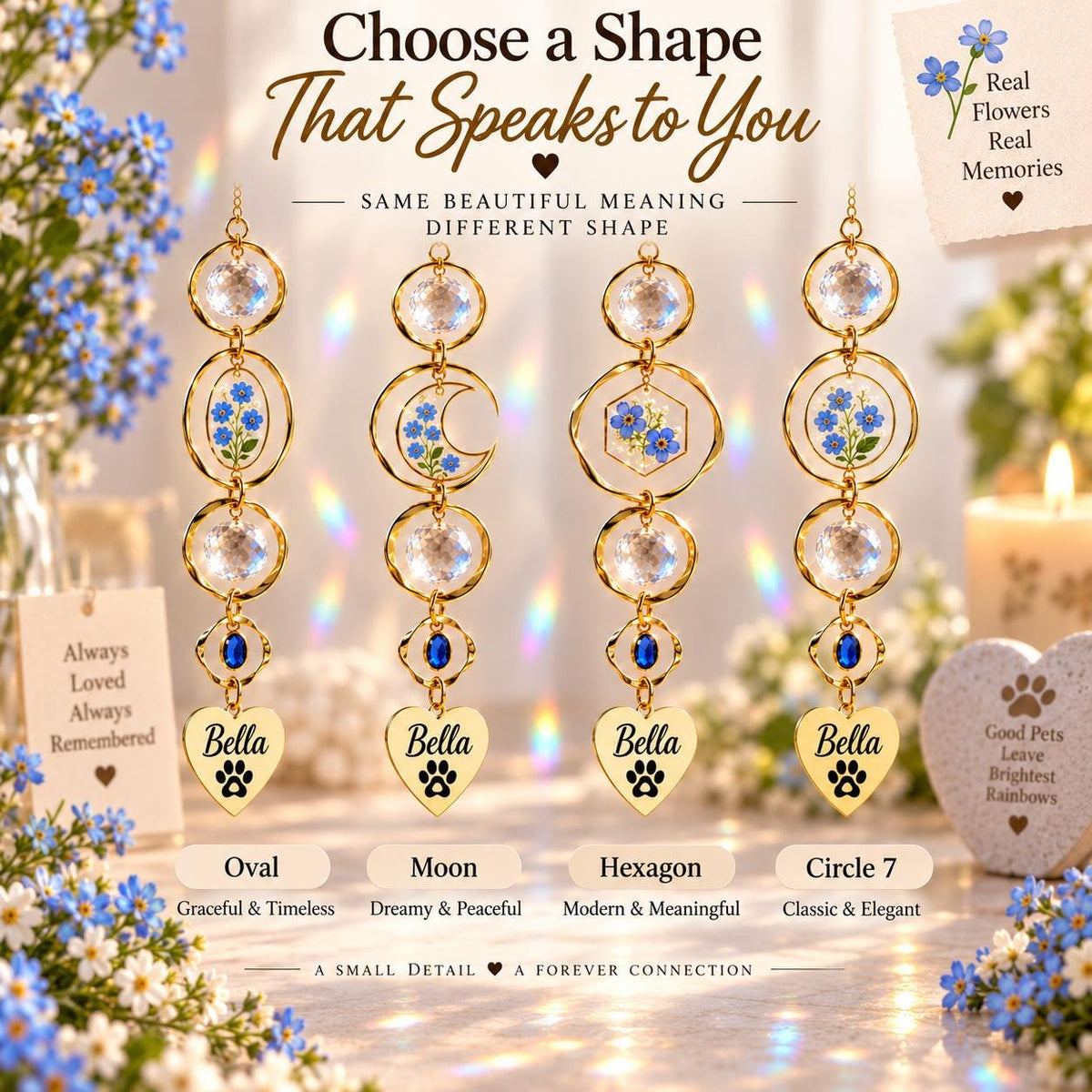 Personalized pet memorial suncatcher with name and birthstone - image 7