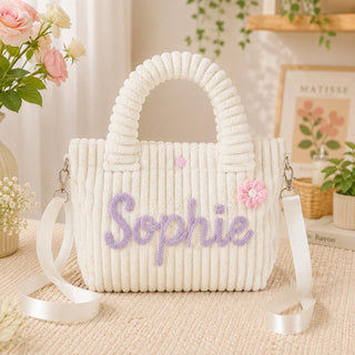 Personalized Kids Corduroy Crossbody Bag – size and dimension details