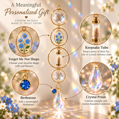Pet memorial suncatcher with keepsake pendant - image 12