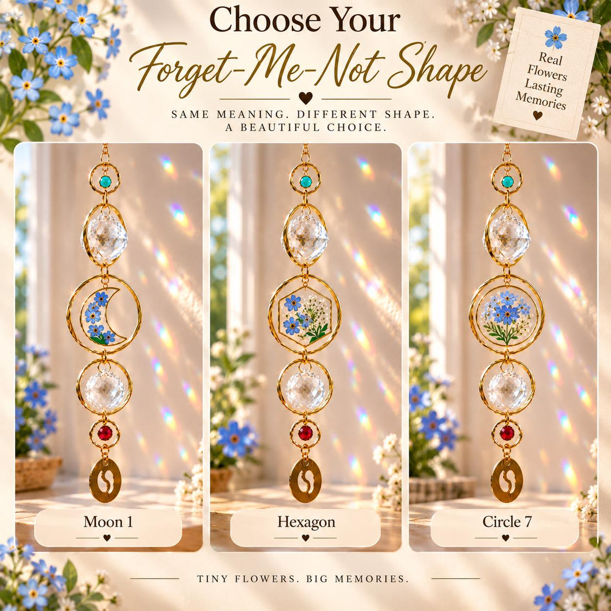 Baby memorial suncatcher with birth month charm - image 8