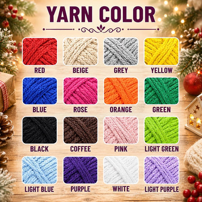 Personalized Christmas Stocking with Name – available color and yarn options