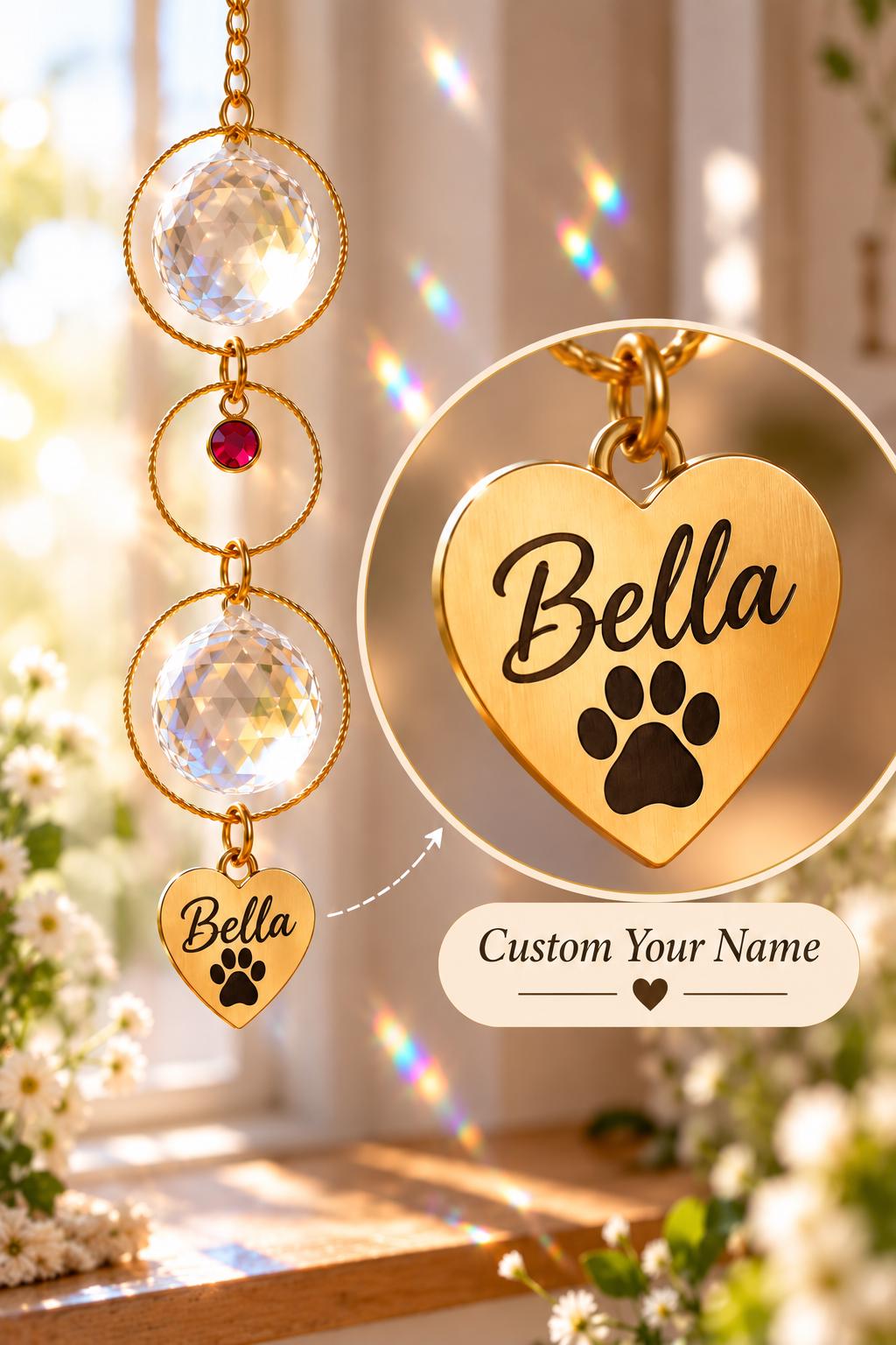 Round name tag pet memorial suncatcher - image 5