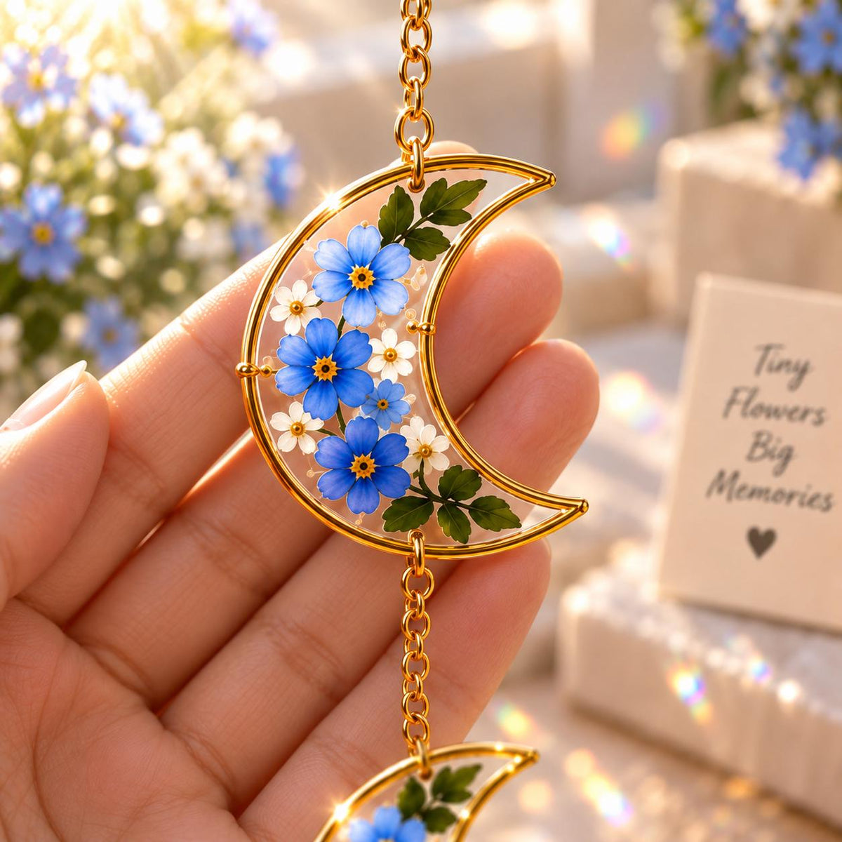Personalized pet memorial suncatcher with engraved name tag - image 5