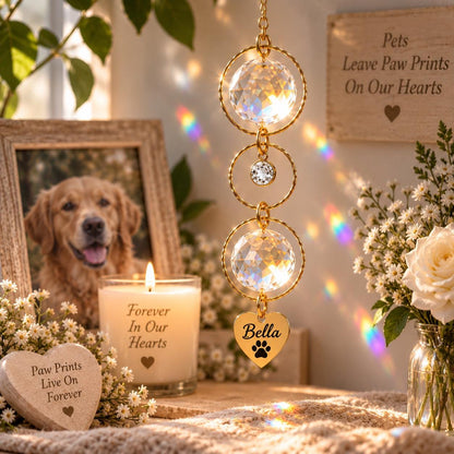 Round name tag pet memorial suncatcher - image 8