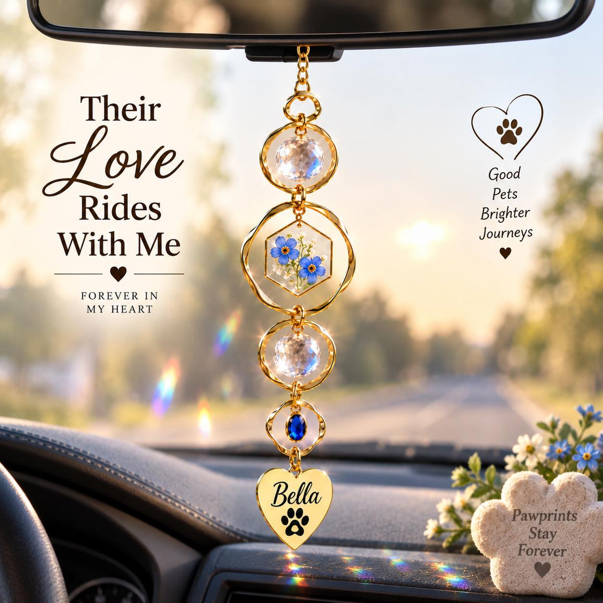 Personalized pet memorial suncatcher with name and birthstone - image 5