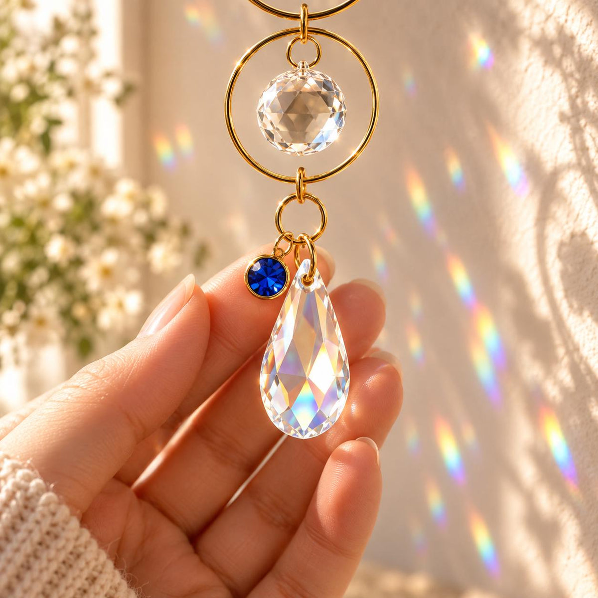 Pet memorial suncatcher with keepsake pendant - image 10