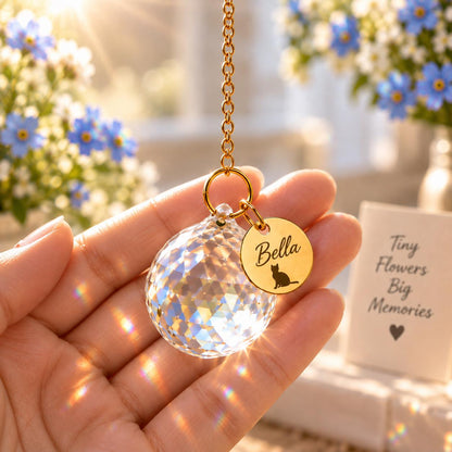 Personalized pet memorial suncatcher with engraved name tag - image 10