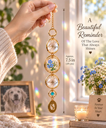 Baby memorial suncatcher with birth month charm - image 7