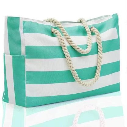 Personalized Chenille Beach Bag with Name – full product view