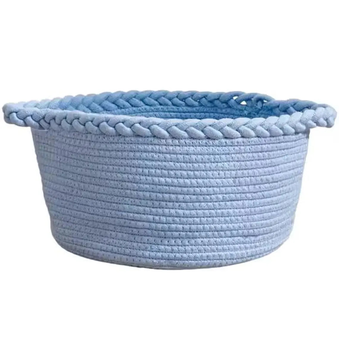 Personalized Cotton Rope Baby Basket – full product view