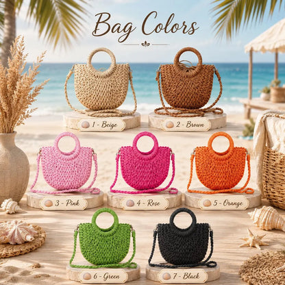 Personalized Straw Bag for Girls with Name