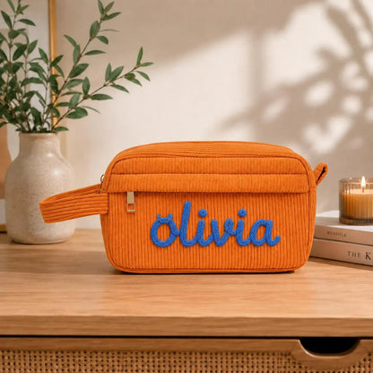 Personalized Corduroy Pencil Case with Name