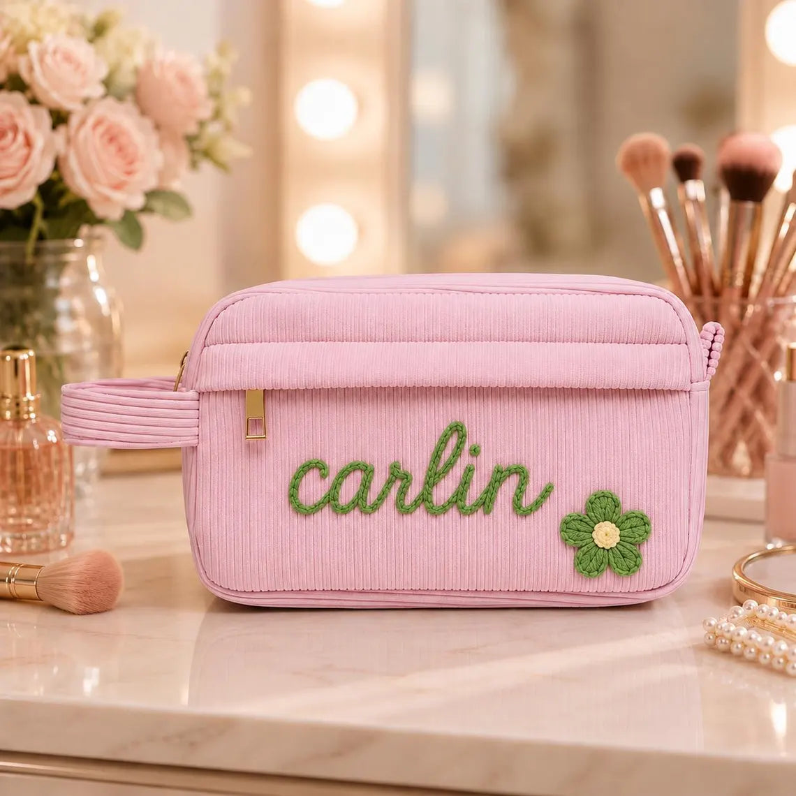 Personalized Corduroy Pencil Case with Name
