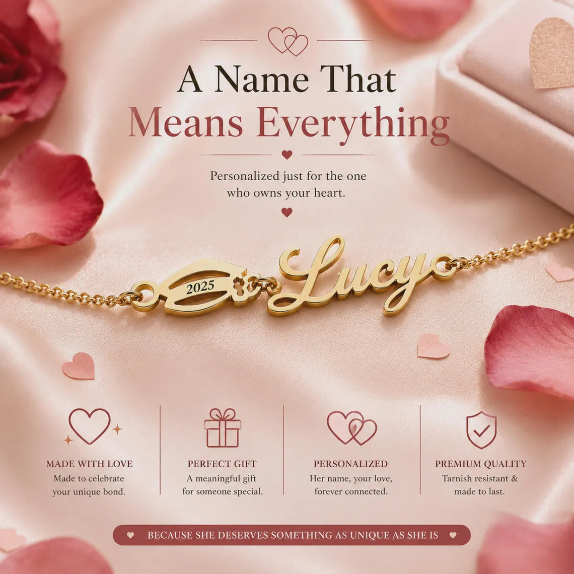 Personalized graduation name bracelet - photo 13