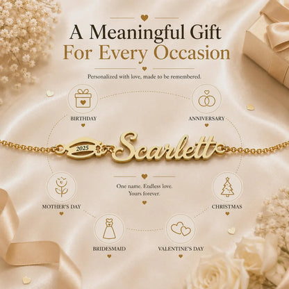 Personalized graduation name bracelet - photo 15