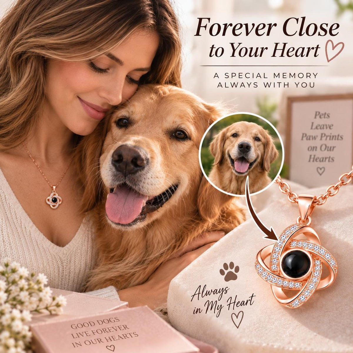 Sterling silver love knot necklace