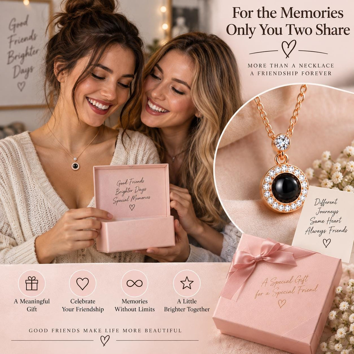 Halo necklace gift box