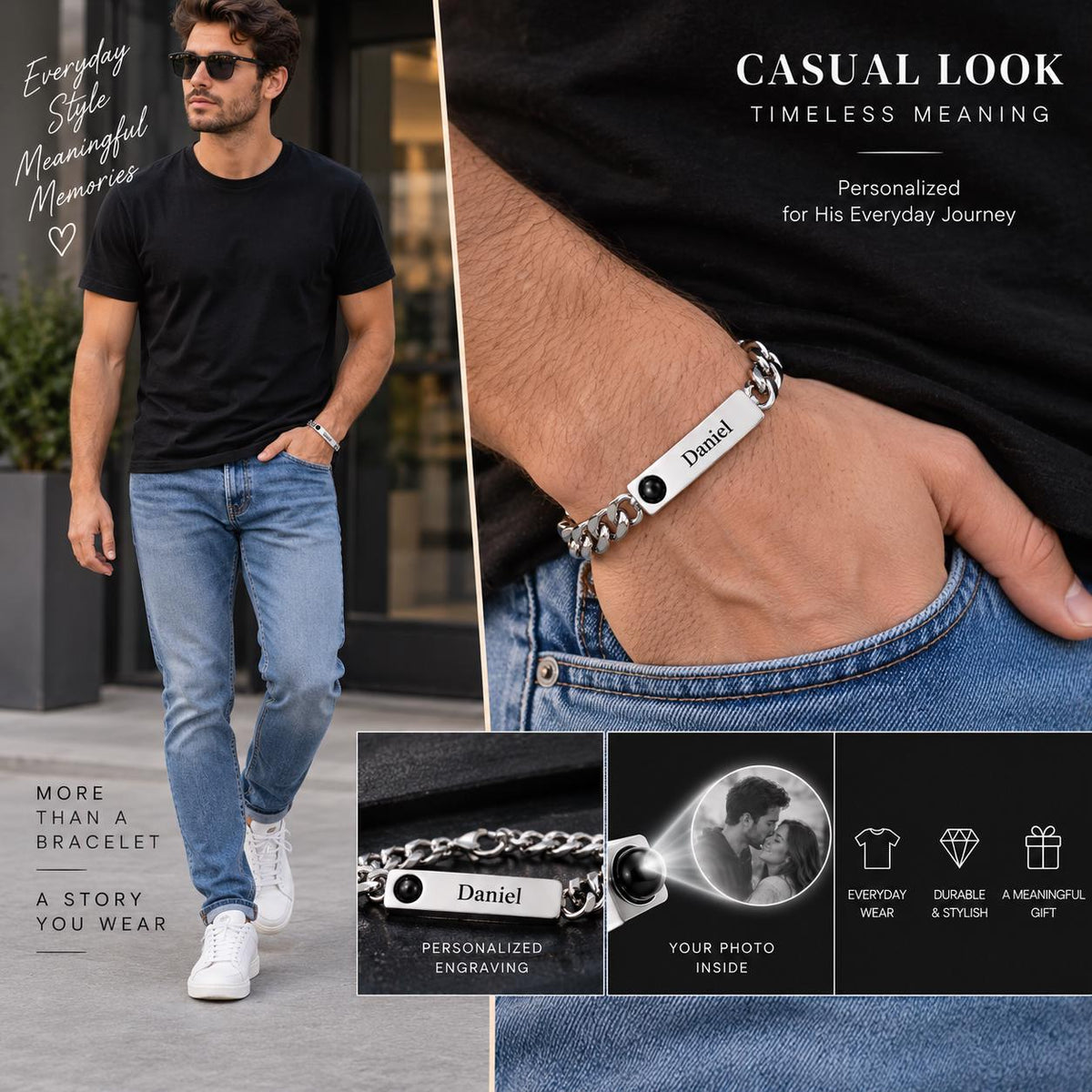 How to view the photo inside the bracelet charm