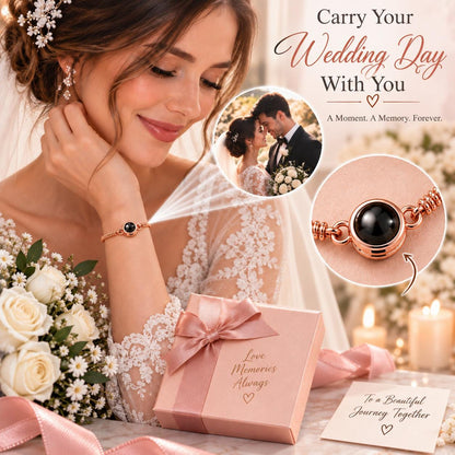 Sparkling chain photo bracelet gift