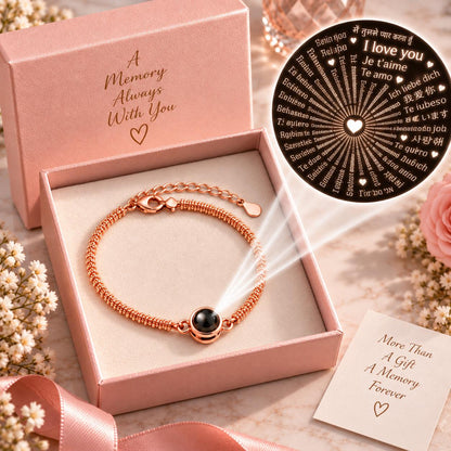 Photo projection bracelet size and details