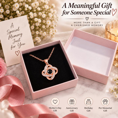Love knot necklace gift box
