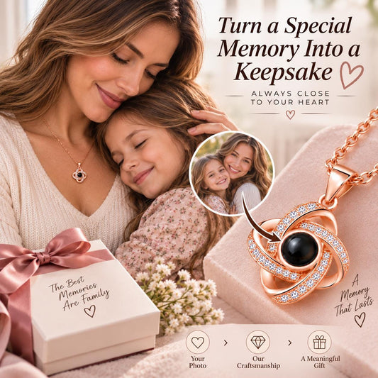 Love knot pendant detail