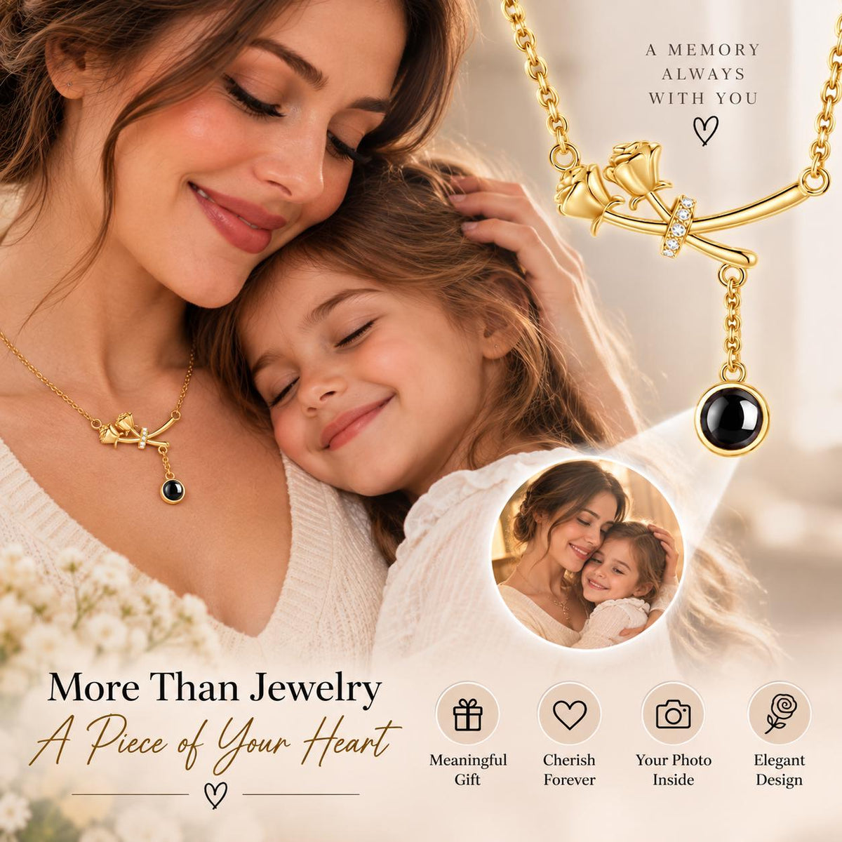 Projection necklace finish options