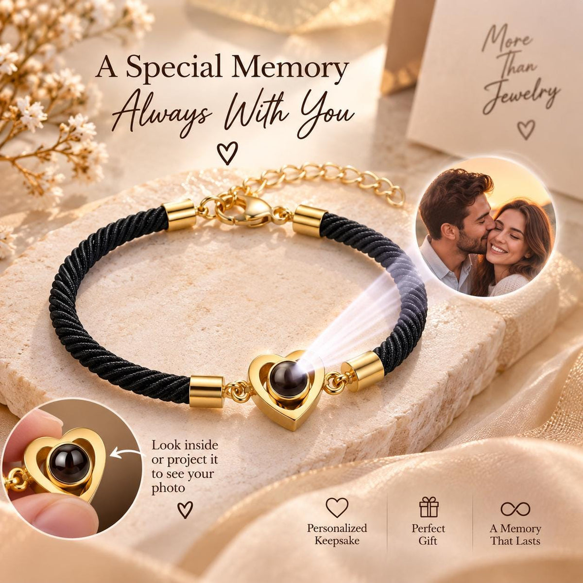 Heart charm in gold, silver and rose gold tone